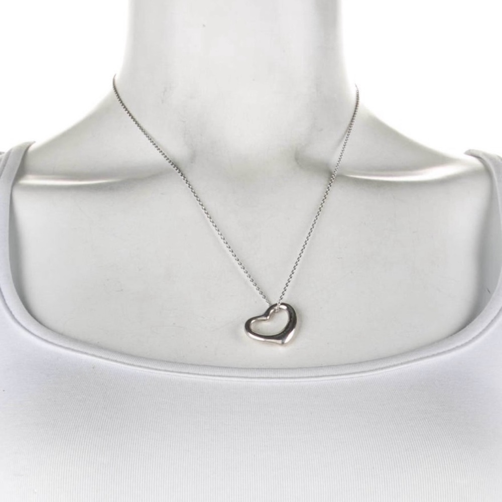 Authentic Tiffany & Co. Open Heart Diamond Necklace